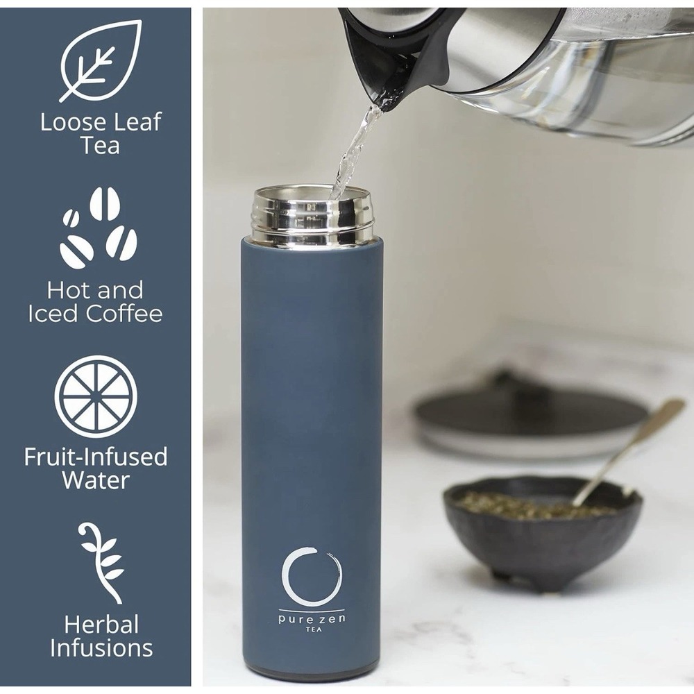 Thermos with Infuser‎ Hot and Cold Infusions Stainless Steel - Leakproof 15Oz - Picture 3 of 3